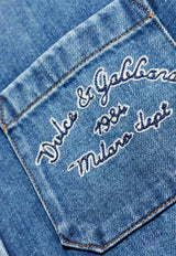 Dolce & Gabbana Short-Sleeved Denim Shirt Blue G5MQ8Z G8MK5-S9001