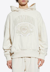 Dolce & Gabbana Embroidered Logo Hooded Sweatshirt Cream G9BJGZ G7O2J-A4567