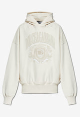 Dolce & Gabbana Embroidered Logo Hooded Sweatshirt Cream G9BJGZ G7O2J-A4567