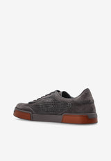 Dolce & Gabbana Portofino Yacht Perforated Suede Sneakers Taupe A20189 A6688-8K420