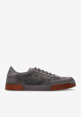 Dolce & Gabbana Portofino Yacht Perforated Suede Sneakers Taupe A20189 A6688-8K420