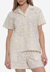 Moncler Broderie Anglaise Shirt Cream K10932F00012 598IP-034
