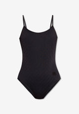 Moncler Jacquard Check One-Piece Swimsuit Black K10938N00005 788Q9-999