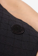 Moncler Jacquard Check One-Piece Swimsuit Black K10938N00005 788Q9-999