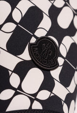 Moncler Geometric Pattern One-Piece Swimsuit Monochrome K10938N00006 598HA-F09
