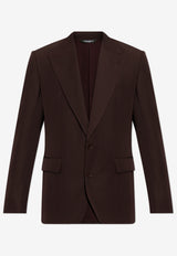 Dolce & Gabbana Single-Breasted Wool Blazer Brown G2TV4T FU2OW-M5039