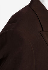 Dolce & Gabbana Single-Breasted Wool Blazer Brown G2TV4T FU2OW-M5039