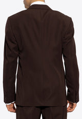 Dolce & Gabbana Single-Breasted Wool Blazer Brown G2TV4T FU2OW-M5039