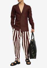Dolce & Gabbana Classic Linen Shirt Burgundy G5MX5T FU4MC-M5039