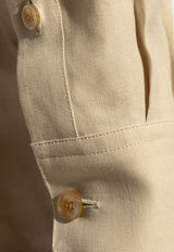 Dolce & Gabbana Classic Linen Shirt Beige G5MX5T FU4MC-M0722