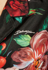 Dolce & Gabbana Rose Print Silk Pajama Shirt Multicolor F5I89T IS1ZD-HN5PD