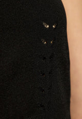 Dolce & Gabbana Knitted Cropped Top Black FXT51T JAIRM-N0000