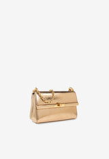 Dolce & Gabbana Mini Marlene Metallic Leather Shoulder Bag Gold BB7766 AC662-8H945