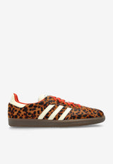 Adidas Originals Samba OG Cheetah Print Pony Hair Sneakers Brown JI2734 M-CBLACK PRERED CREWHT
