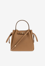 Tory Burch Small Romy Leather Bucket Bag Brown 166982 0-227