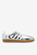 Adidas Originals Samba OW Cracked Metallic Low-Top Sneakers Silver JR0035 F-SILVMT FTWWHT CWHITE