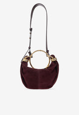 Chloé Mini Bracelet Suede Shoulder Bag Burgundy CH25US623 P57-55P