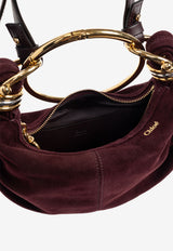 Chloé Mini Bracelet Suede Shoulder Bag Burgundy CH25US623 P57-55P