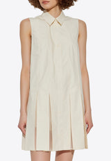Moncler Sleeveless Mini Dress with Shorts Cream K10932G00011 597LQ-050
