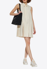 Moncler Sleeveless Mini Dress with Shorts Cream K10932G00011 597LQ-050
