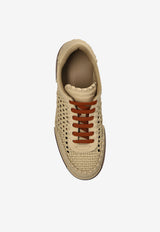 Dolce & Gabbana Portofino Yacht Woven Leather Sneakers Beige A20195 A9T93-8V750