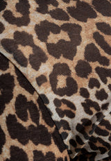 GANNI Animal Print Top Brown T4208 3693-943