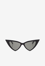 McQueen Sharp Cat-Eye Sunglasses Gray 832519 J0749-1056