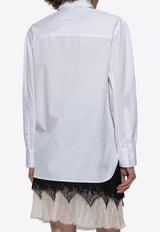 McQueen Stand-Collar Buttoned Shirt White 830388 QAABS-9000