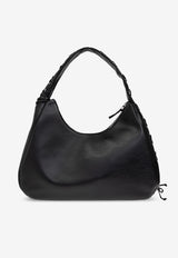 GANNI Leather Shoulder Bag Black A6639 5894-099