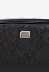 Dolce & Gabbana Logo plaque Leather Pouch Bag Black BT3310 BG662-80999