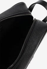 Dolce & Gabbana Logo plaque Leather Pouch Bag Black BT3310 BG662-80999