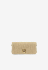 PINKO Medium Click Soft Raffia Love Clutch Beige 106022A391C24Q_e39e6fc3-d340-4be5-b184-eee3dbf34693