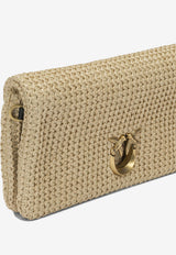 PINKO Medium Click Soft Raffia Love Clutch Beige 106022A391C24Q_e39e6fc3-d340-4be5-b184-eee3dbf34693