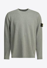 Stone Island Logo Patch Crewneck Sweater Gray 5100023S01B2V0M61_38657b00-75d1-475b-8f67-eaaf2bc627a3