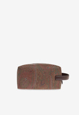 Etro Paisley Jacquard Cosmetic Pouch Brown MP2C0010 AA012-M0019