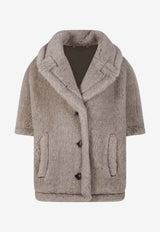 Max Mara Acorvinolny Short Teddy Coat Green 2614731191600MXACORV_006