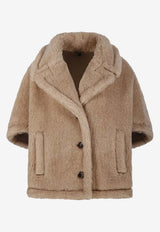 Max Mara Acorvinolny Short Teddy Coat Taupe 2614731191600MXACORV_001