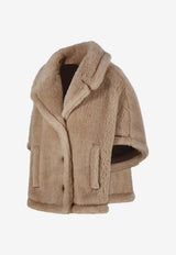 Max Mara Acorvinolny Short Teddy Coat Taupe 2614731191600MXACORV_001