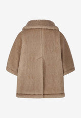 Max Mara Acorvinolny Short Teddy Coat Taupe 2614731191600MXACORV_001