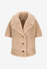 Max Mara Acorvinolny Short Teddy Coat Beige 2614731181600MXACORV_029