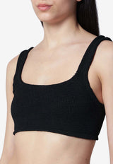 Hunza G Xandra Crinkled Bikini Black XANDRANY/S_HUNZA-BLK