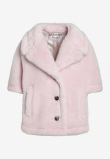 Max Mara Acorvinolny Short Teddy Coat Pink 2614731181600MXACORV_030