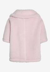 Max Mara Acorvinolny Short Teddy Coat Pink 2614731181600MXACORV_030
