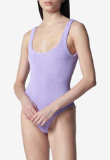 Hunza G Square Crinkled One-Piece Swimsuit Lilac SQUARENY/S_HUNZA-LI