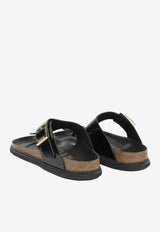 Gizeh Droplet Leather Sandals