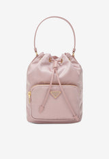 Prada Triangle Logo Duet Bucket Bag Pink 1BH038UOPRV44/T_PRADA-F0924