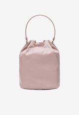 Prada Triangle Logo Duet Bucket Bag Pink 1BH038UOPRV44/T_PRADA-F0924