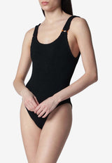 Hunza G Domino Crinkled One-Piece Swimsuit Black DOMINONY/S_HUNZA-BLK