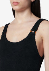 Hunza G Domino Crinkled One-Piece Swimsuit Black DOMINONY/S_HUNZA-BLK
