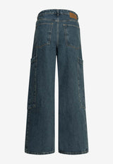 Wide-Leg Cargo Jeans